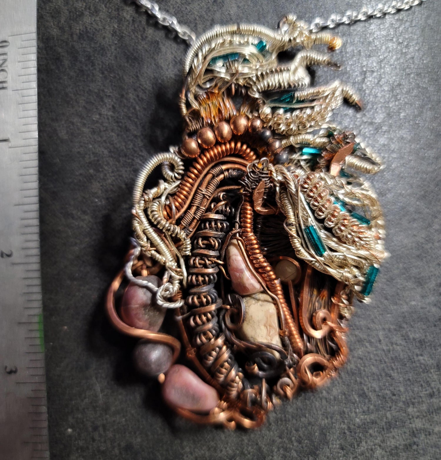 Copper silver mustang horse necklace,horse pendant,equestrian gifts for trainers,horse gifts women, wild horse, turquoise unique, western