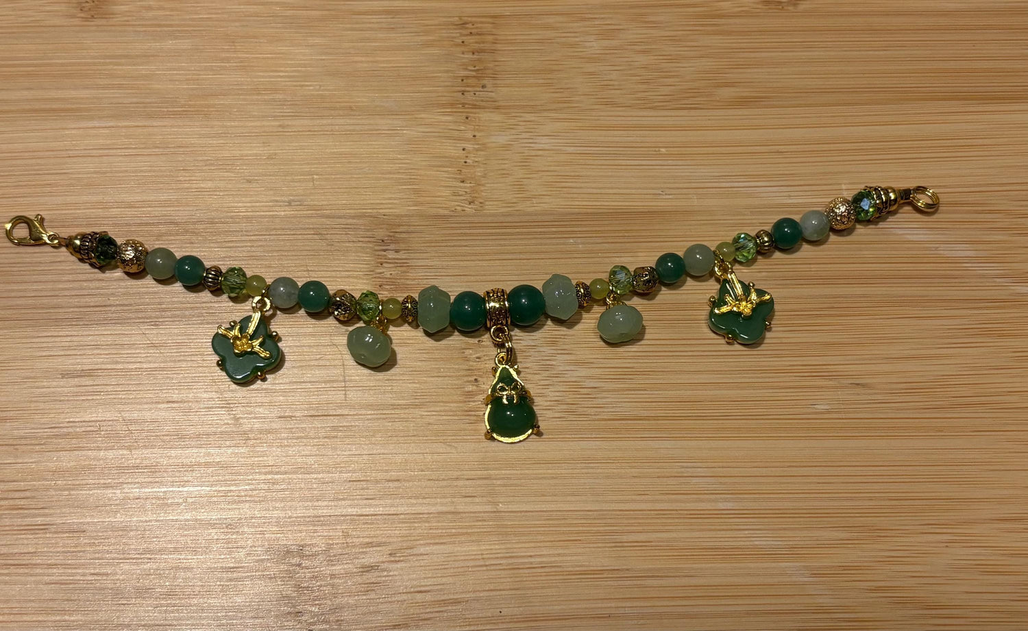 Jade Envy - Handmade Beaded Charm Bracelet