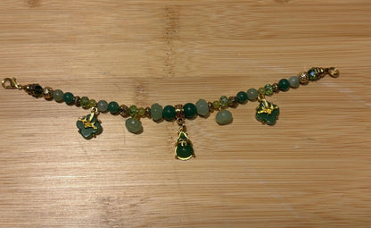Jade Envy - Handmade Beaded Charm Bracelet