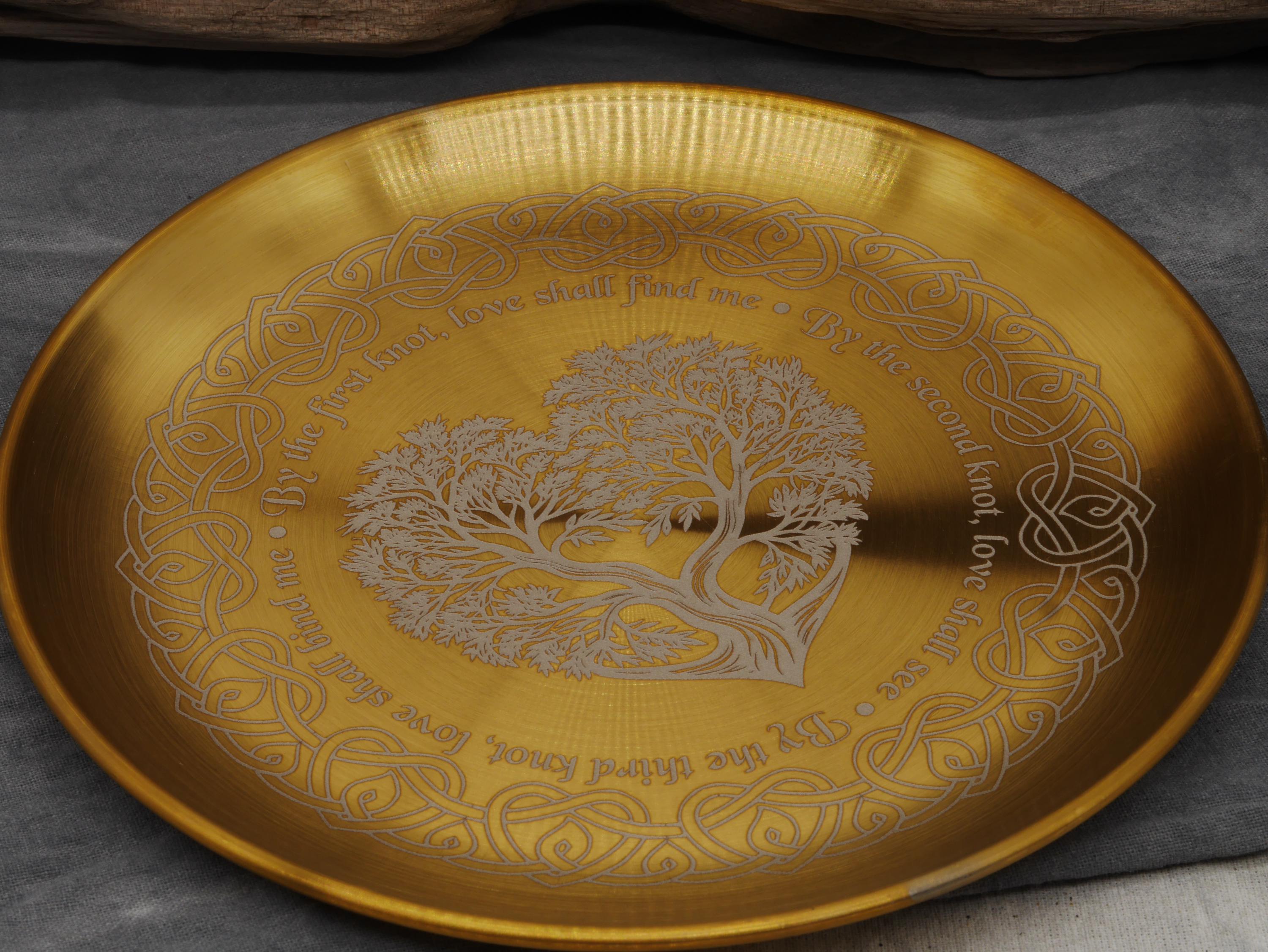 Gold Toned Love &amp; Soul Mate Attraction Altar/Offering Tray