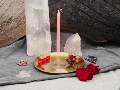 Gold Toned Love &amp; Soul Mate Attraction Altar/Offering Tray