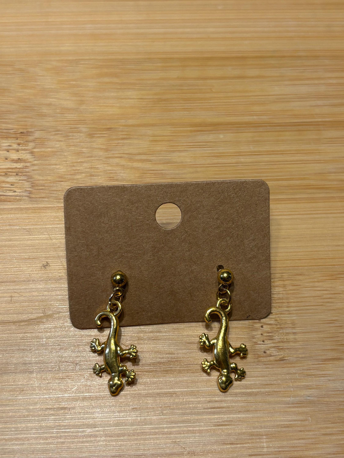 Golden Gecko - Handmade Beaded Earrings