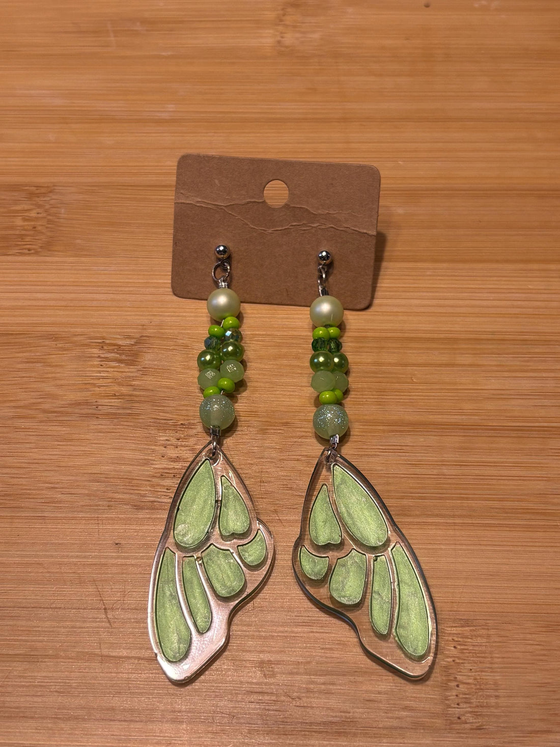 Lime Fairy - Handmade Beaded Earrings