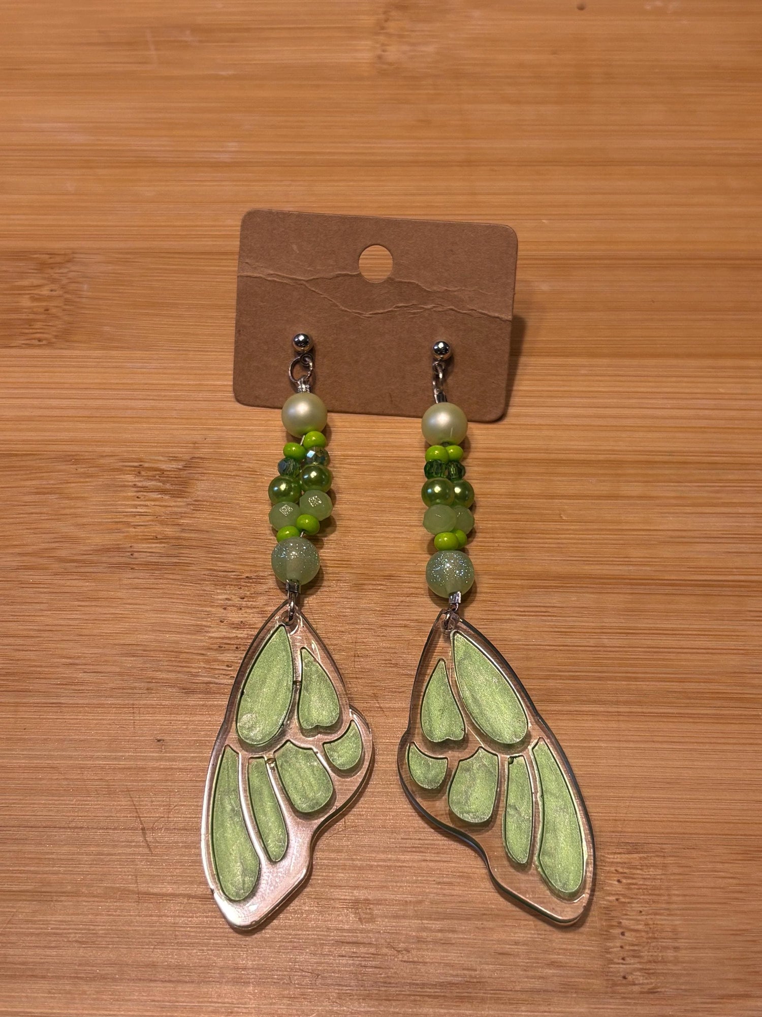 Lime Fairy - Handmade Beaded Earrings