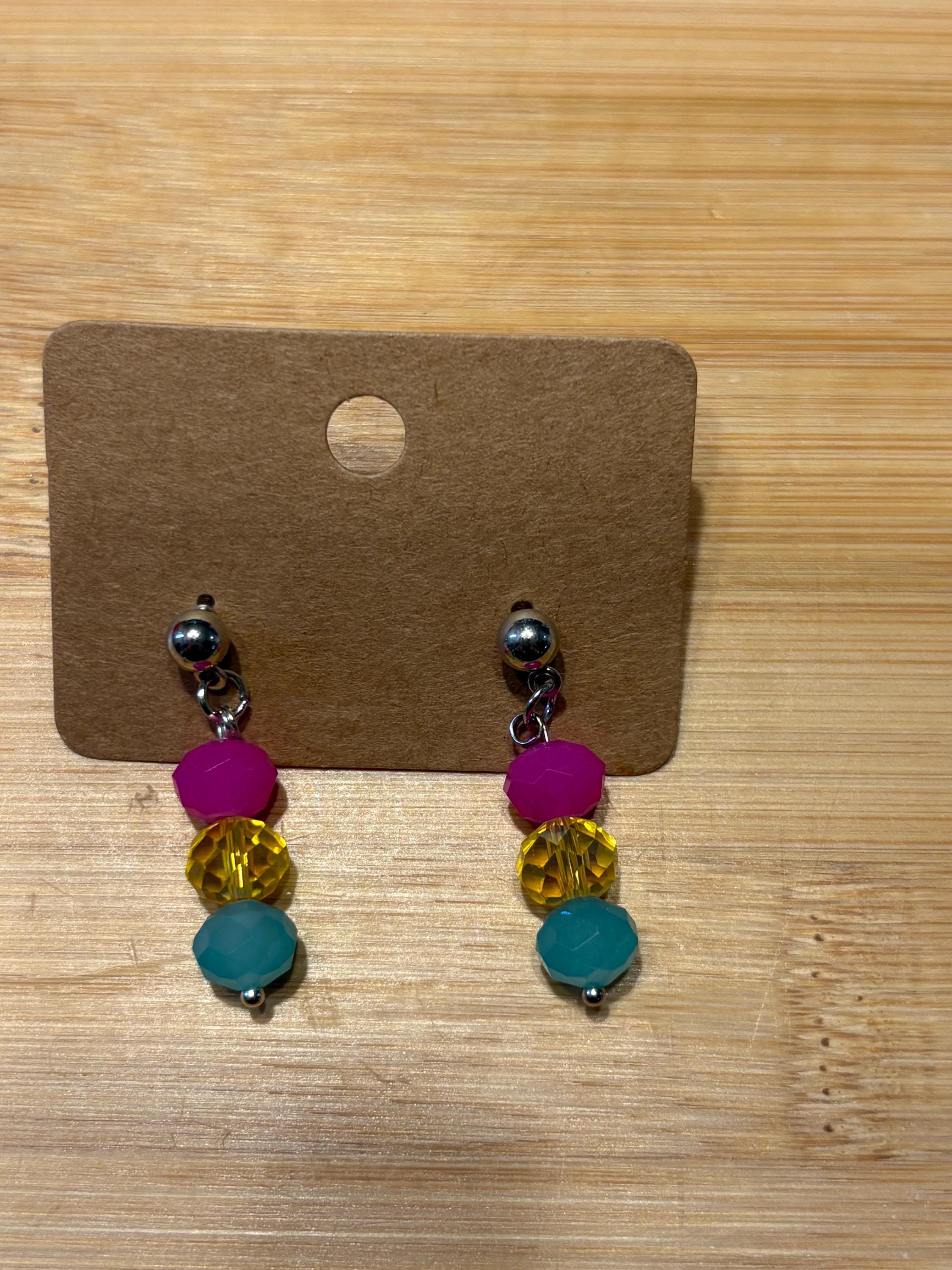 Pansexual Pride - Handmade Beaded Earrings