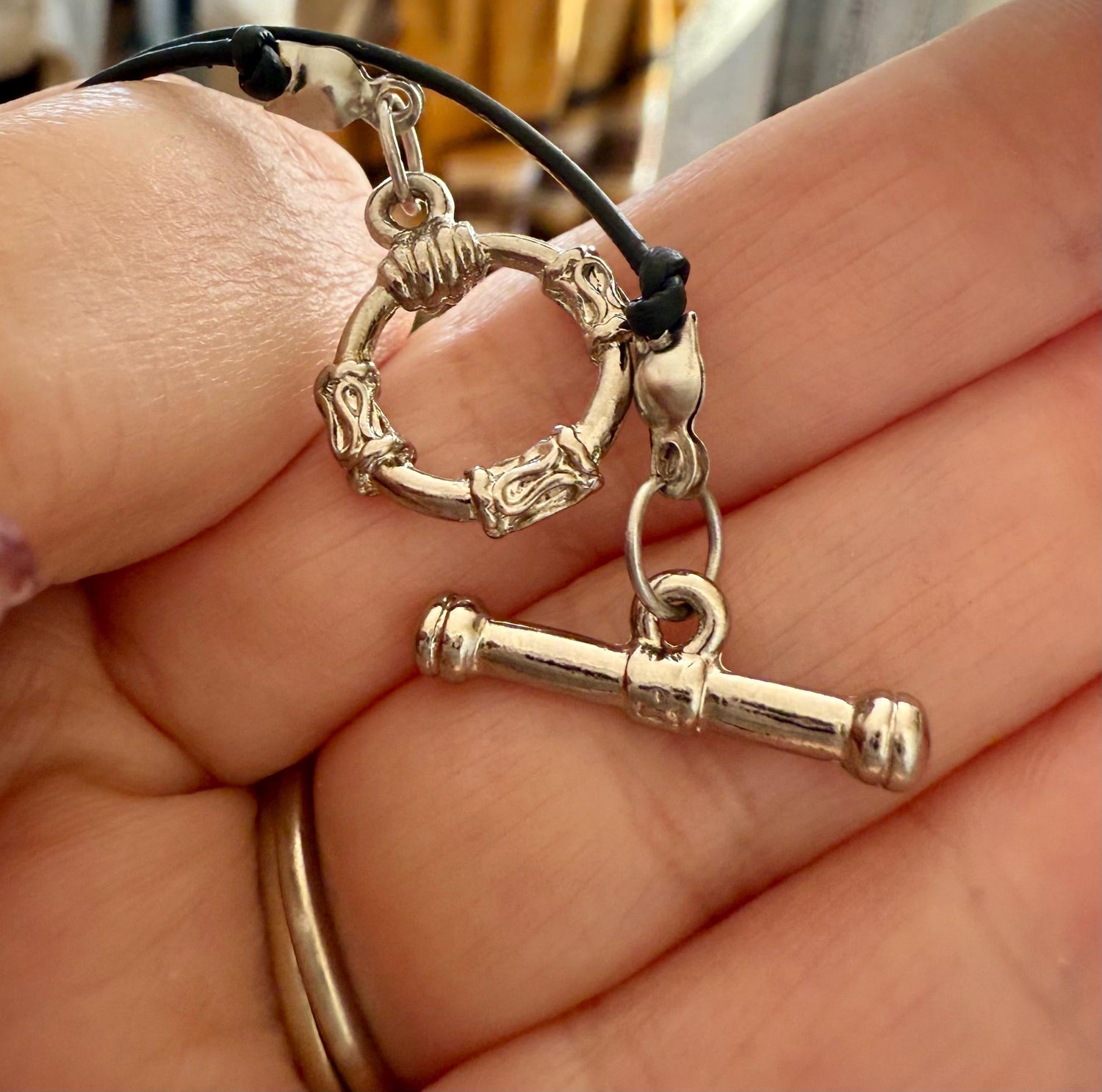 Crescent Moon Cat Pendant Necklace with Moonstone and Amethyst Beads.