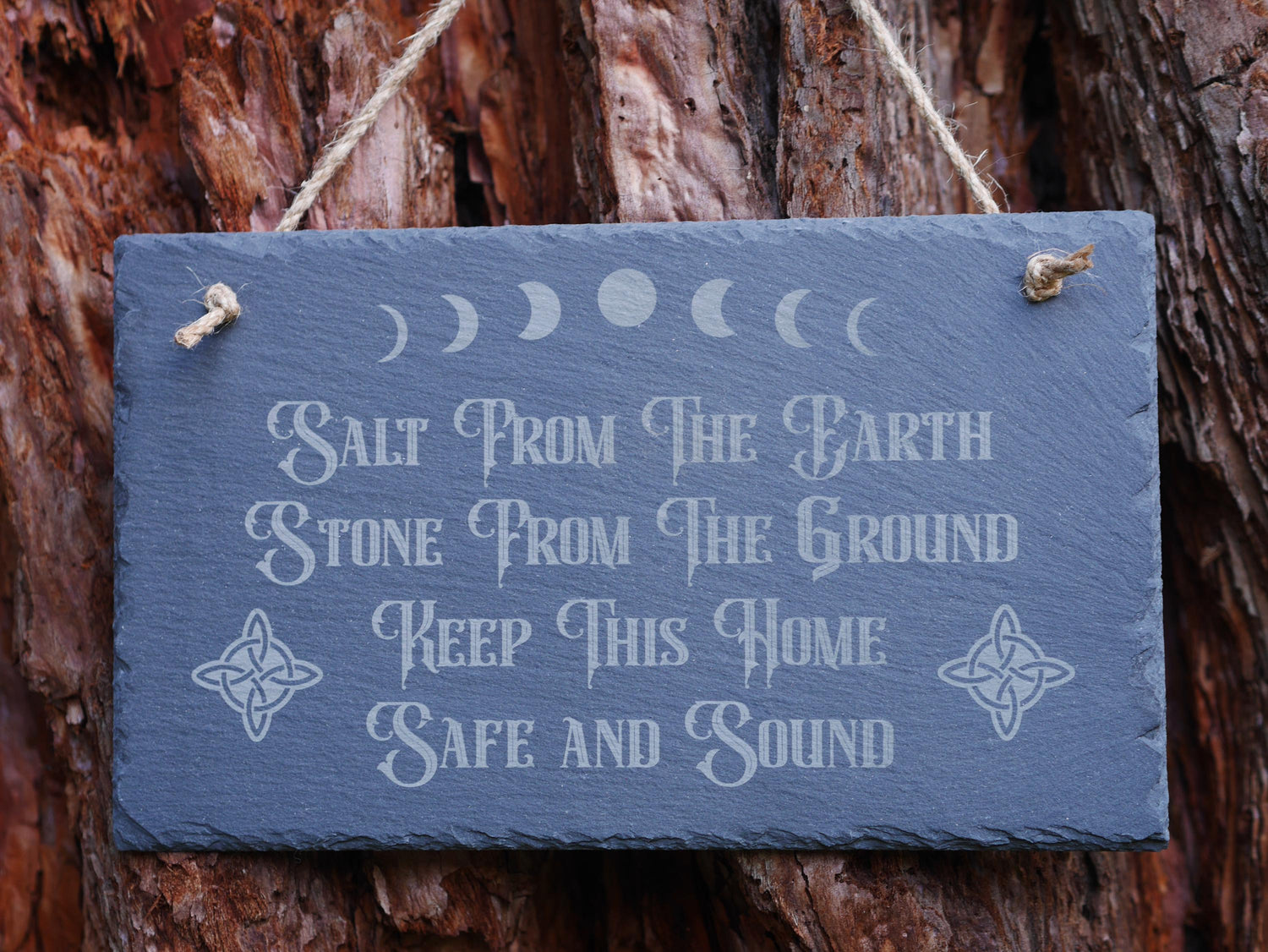 Pagan | Witchy Household Blessing Slate Sign - Salt from the Earth