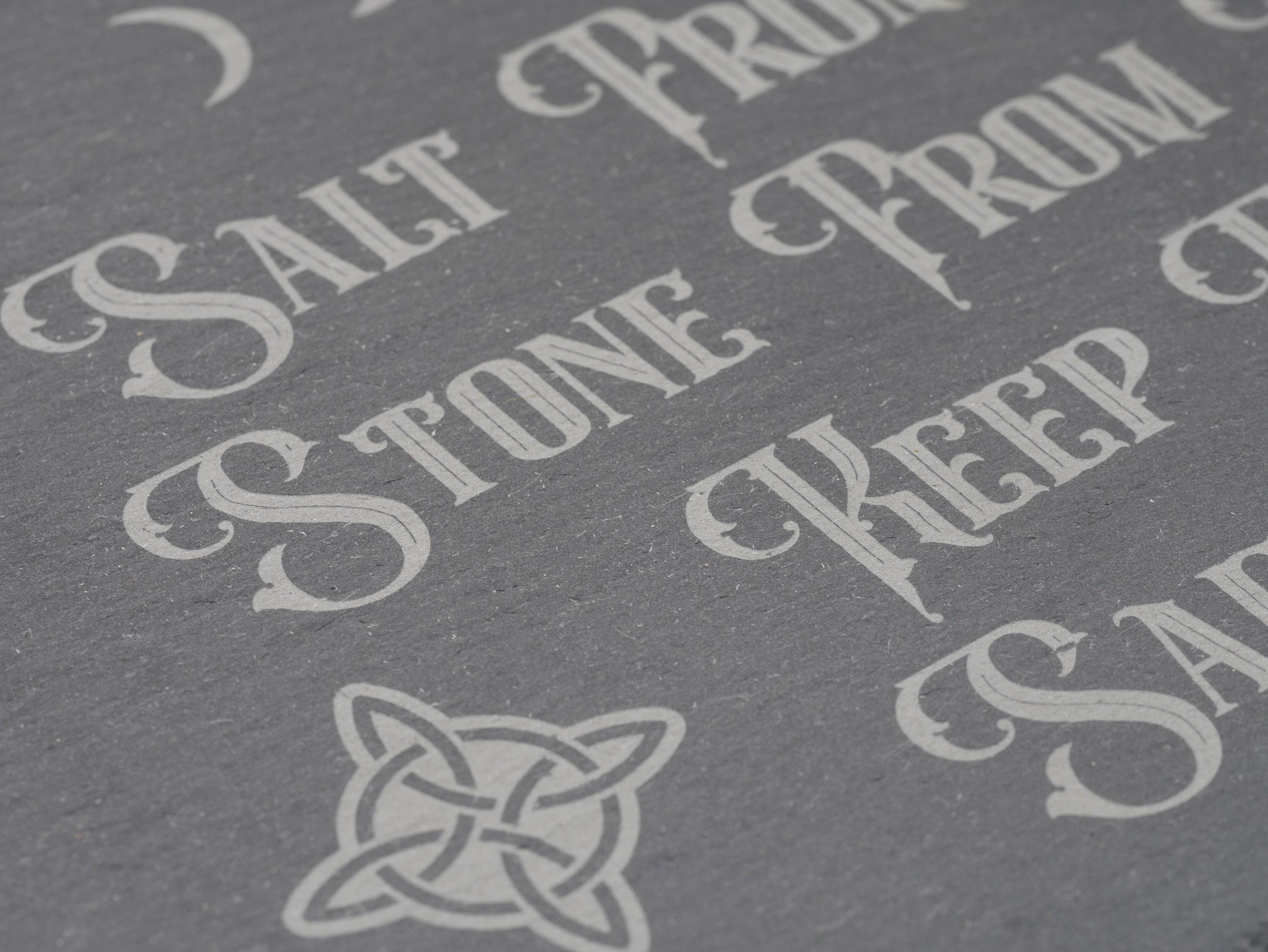 Pagan | Witchy Household Blessing Slate Sign - Salt from the Earth