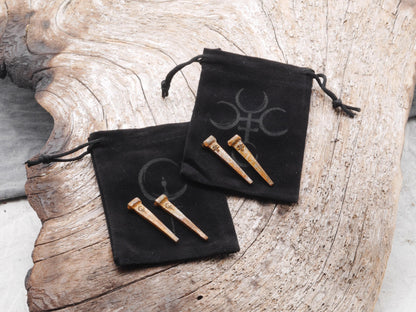 Rusty Coffin Nails Engraved With Hecate&amp;