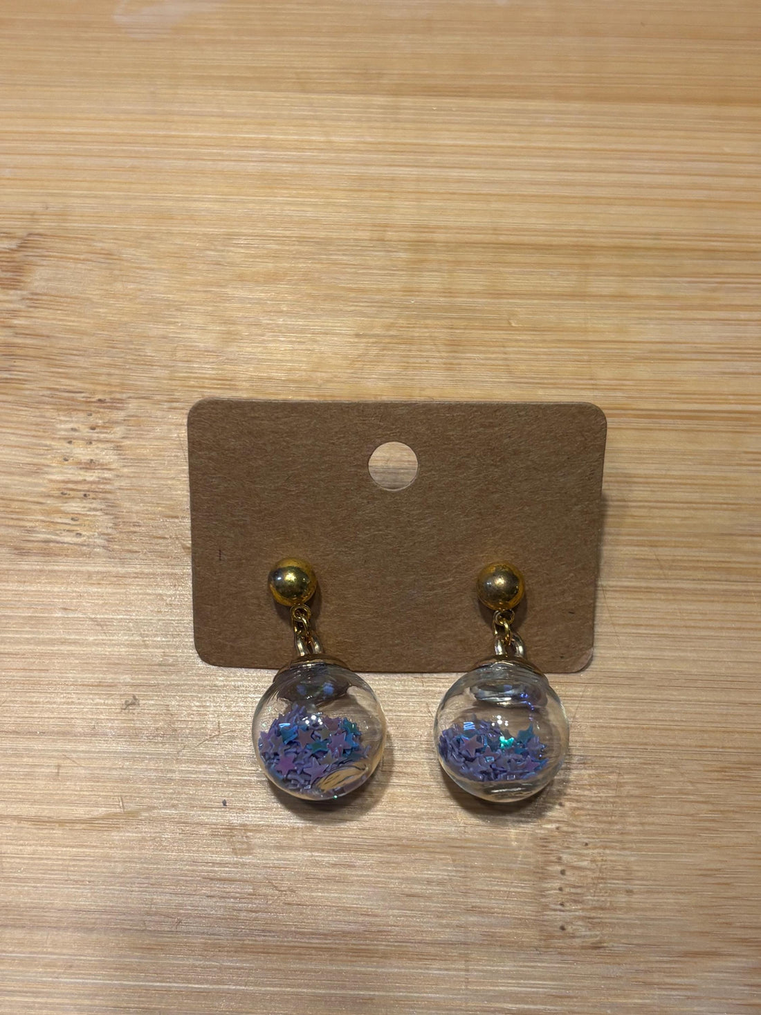 Purple Globes - Handmade Beaded Earrings