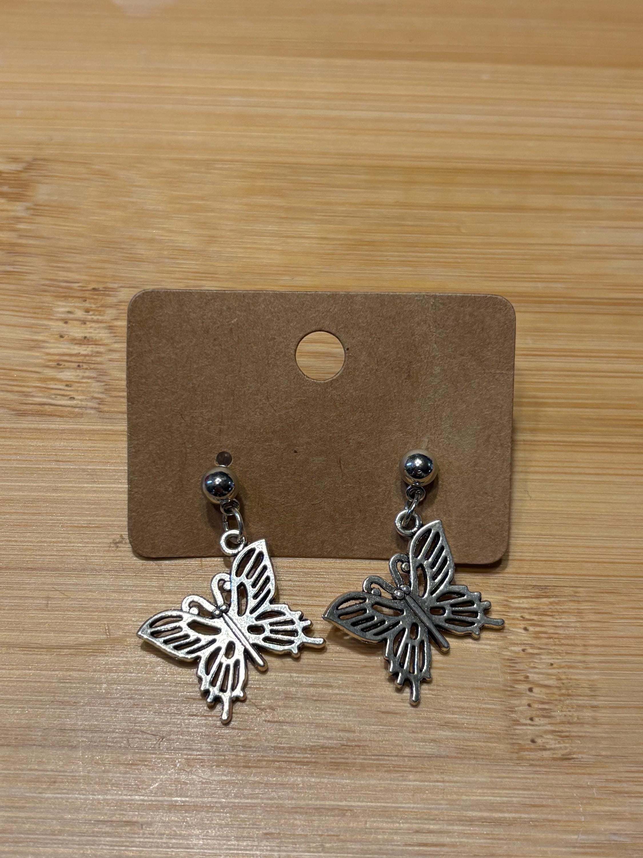 Butterflies - Handmade Beaded Earrings