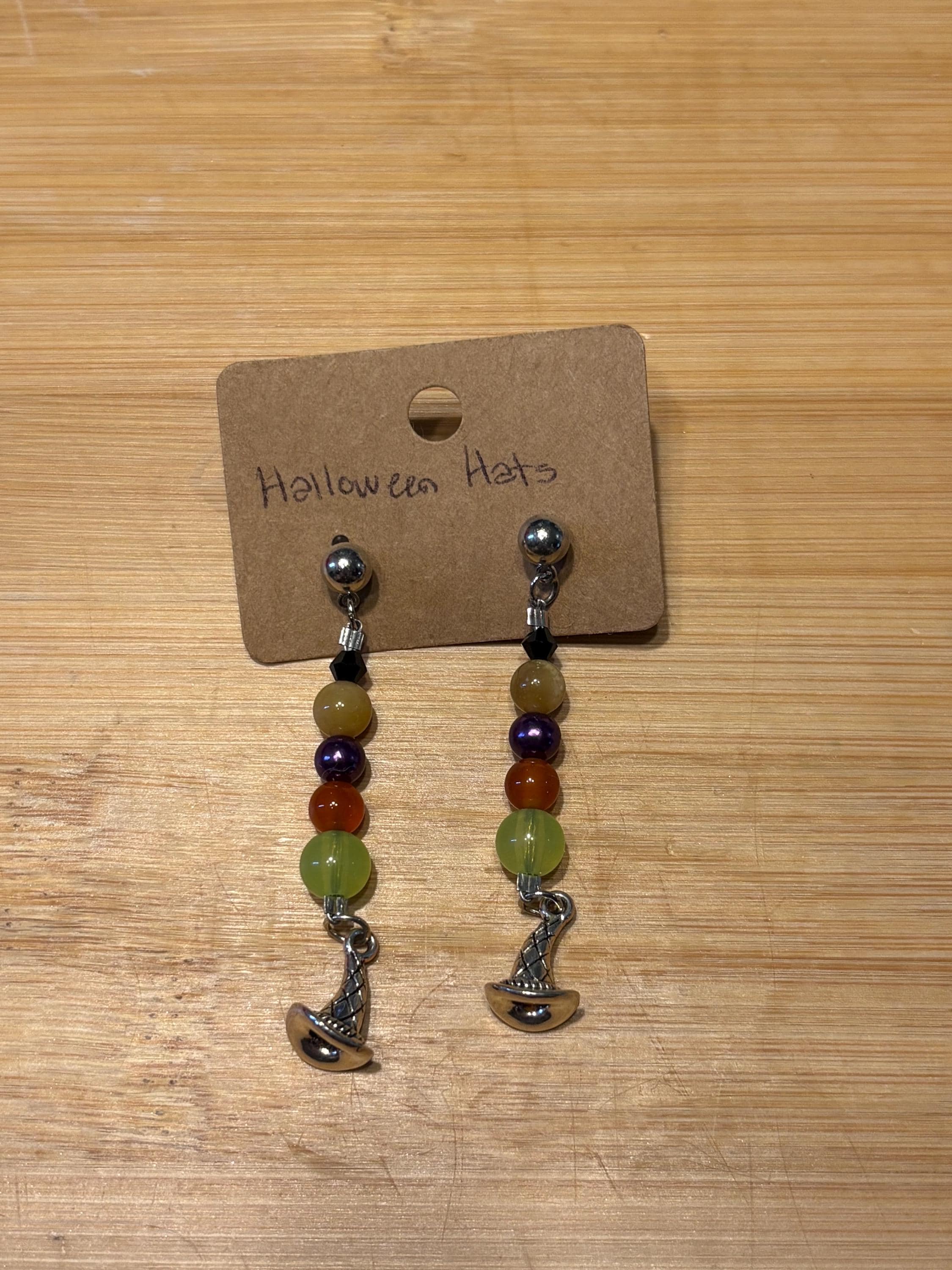 Halloween Hats - Handmade Beaded Earrings