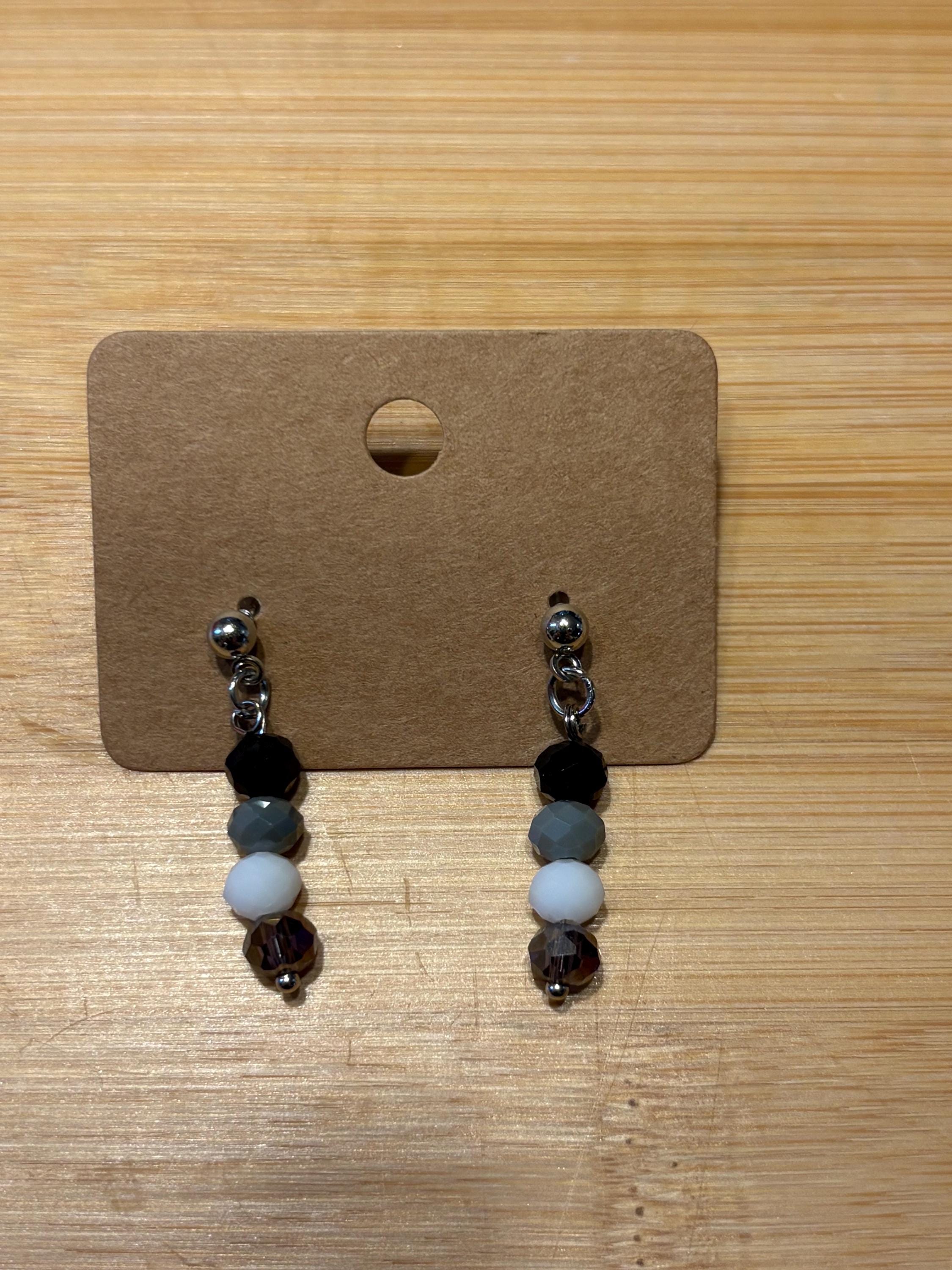 Asexual Pride - Handmade Beaded Earrings