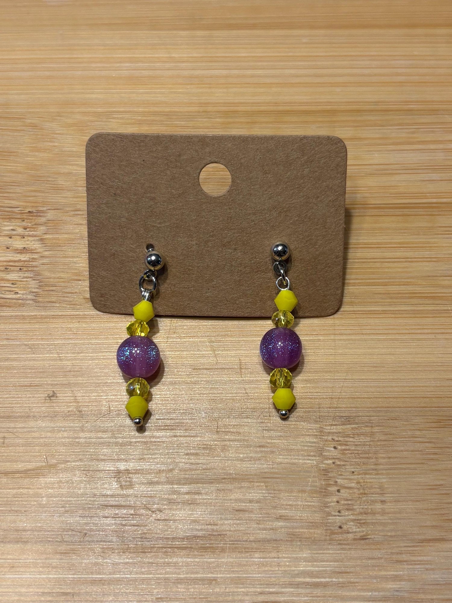 Intersex Pride - Handmade Beaded Earrings