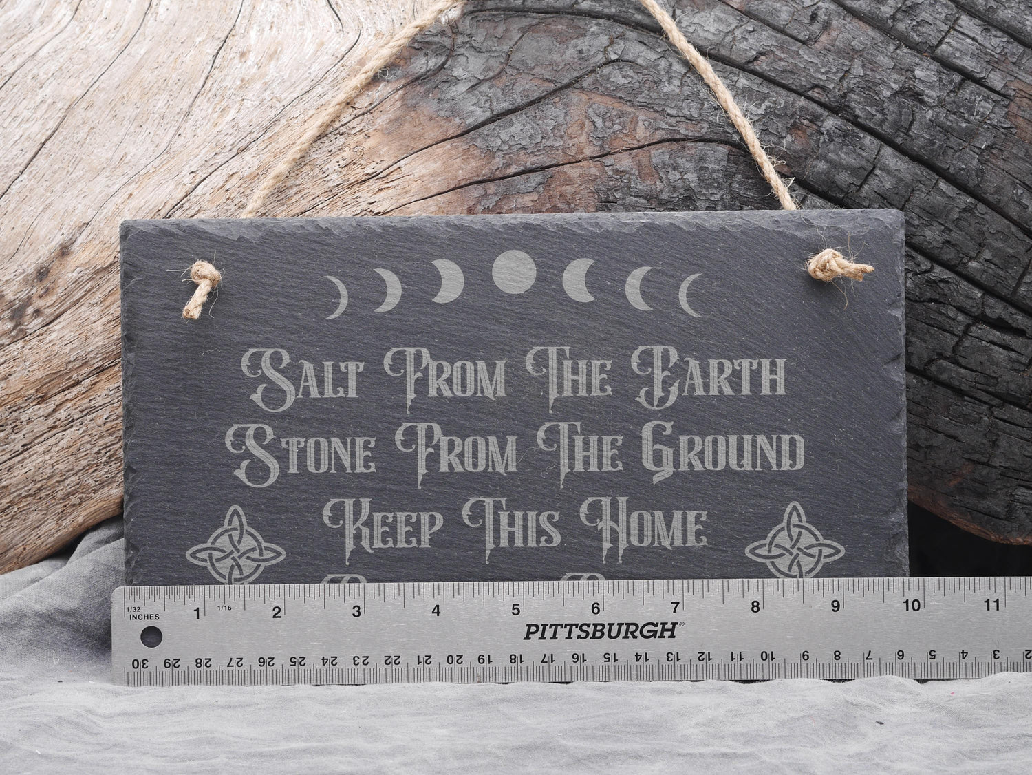 Pagan | Witchy Household Blessing Slate Sign - Salt from the Earth