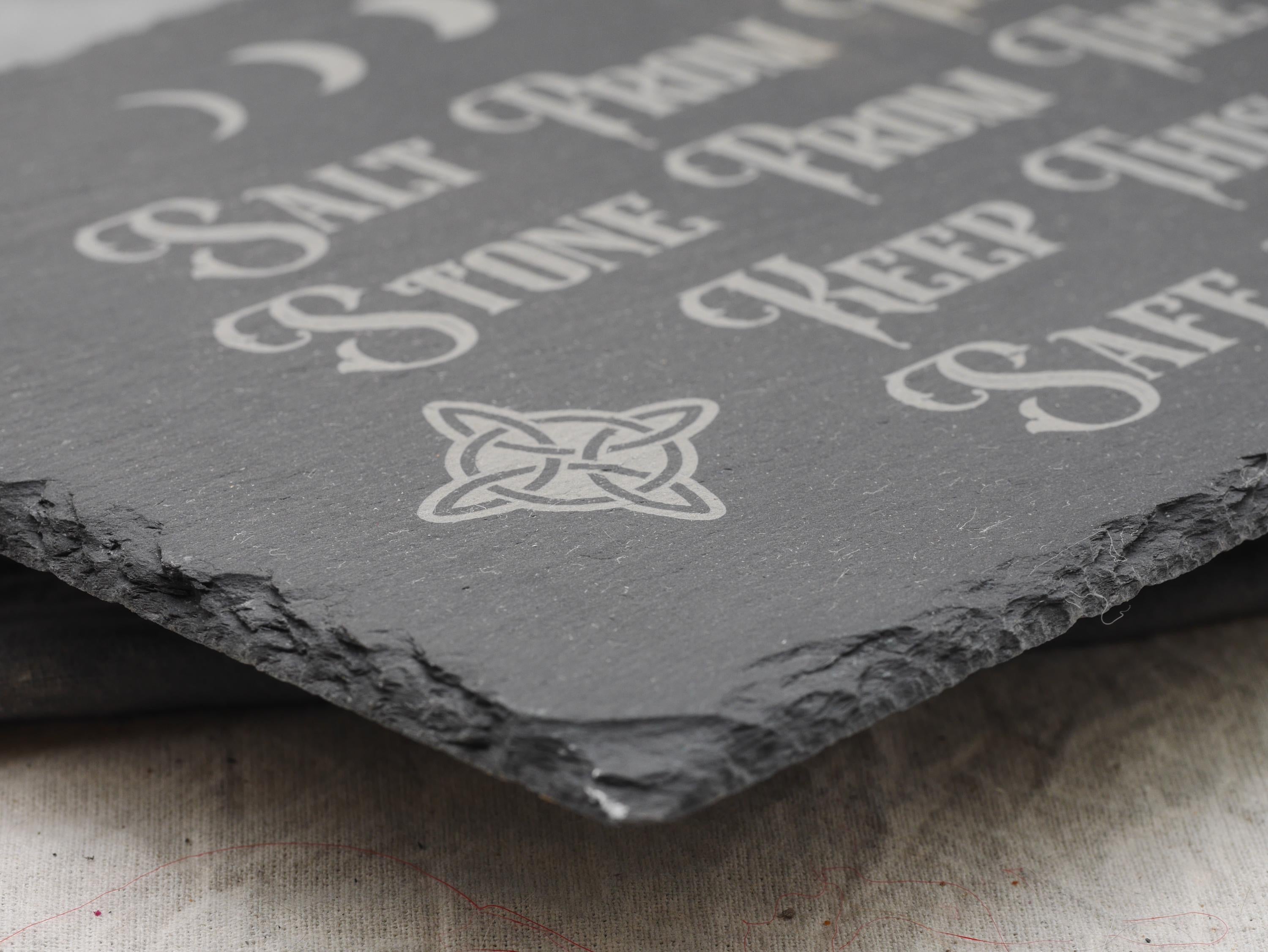 Pagan | Witchy Household Blessing Slate Sign - Salt from the Earth