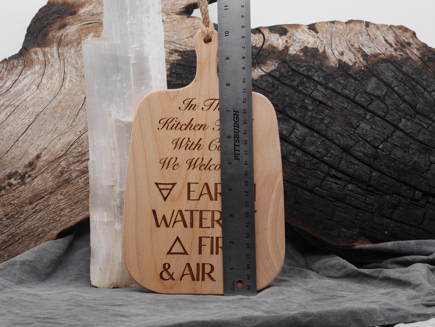 Kitchen Witch Cutting Board: Calling the Corners - Blessing - Decor