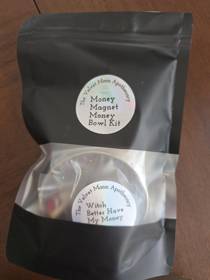 Money Magnet Bowl Kit | Prosperity Ritual, Abundance Manifestation, Witchcraft Altar Supplies