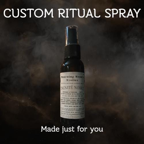 Custom Crystal-Infused Energy Mist | Personalized Label Spray | Attraction, Protection, Abundance Ritual Mist | Witchy Gift