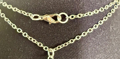 Celtic Triquetra Pendant Necklace with Moss Agate and Obsidian Beads.
