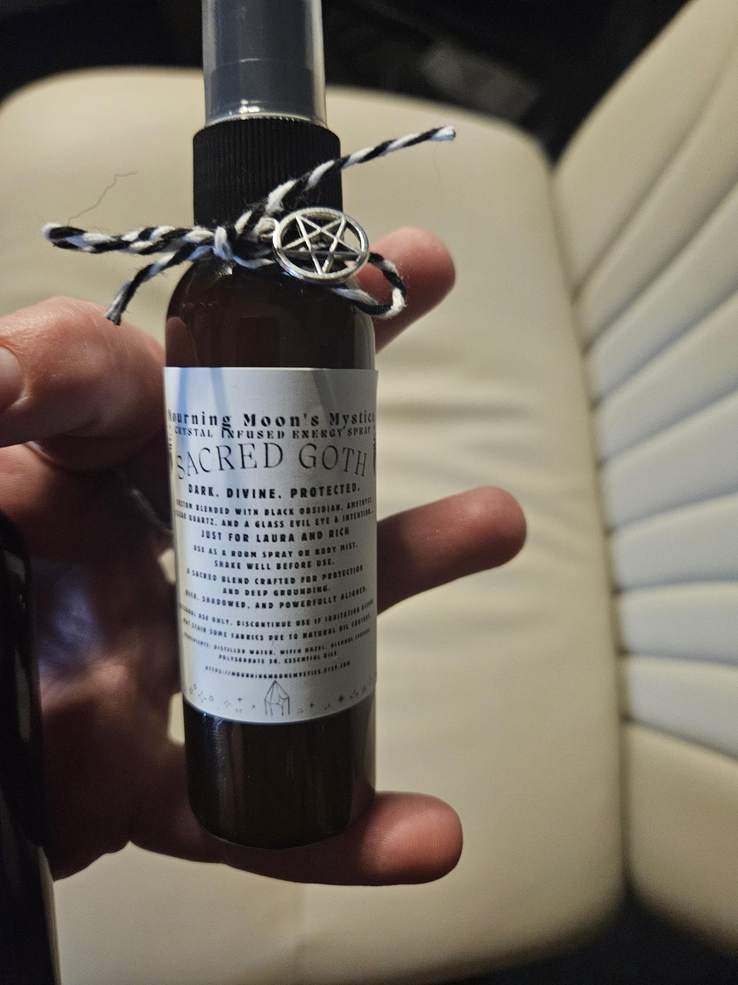 Custom Crystal-Infused Energy Mist | Personalized Label Spray | Attraction, Protection, Abundance Ritual Mist | Witchy Gift