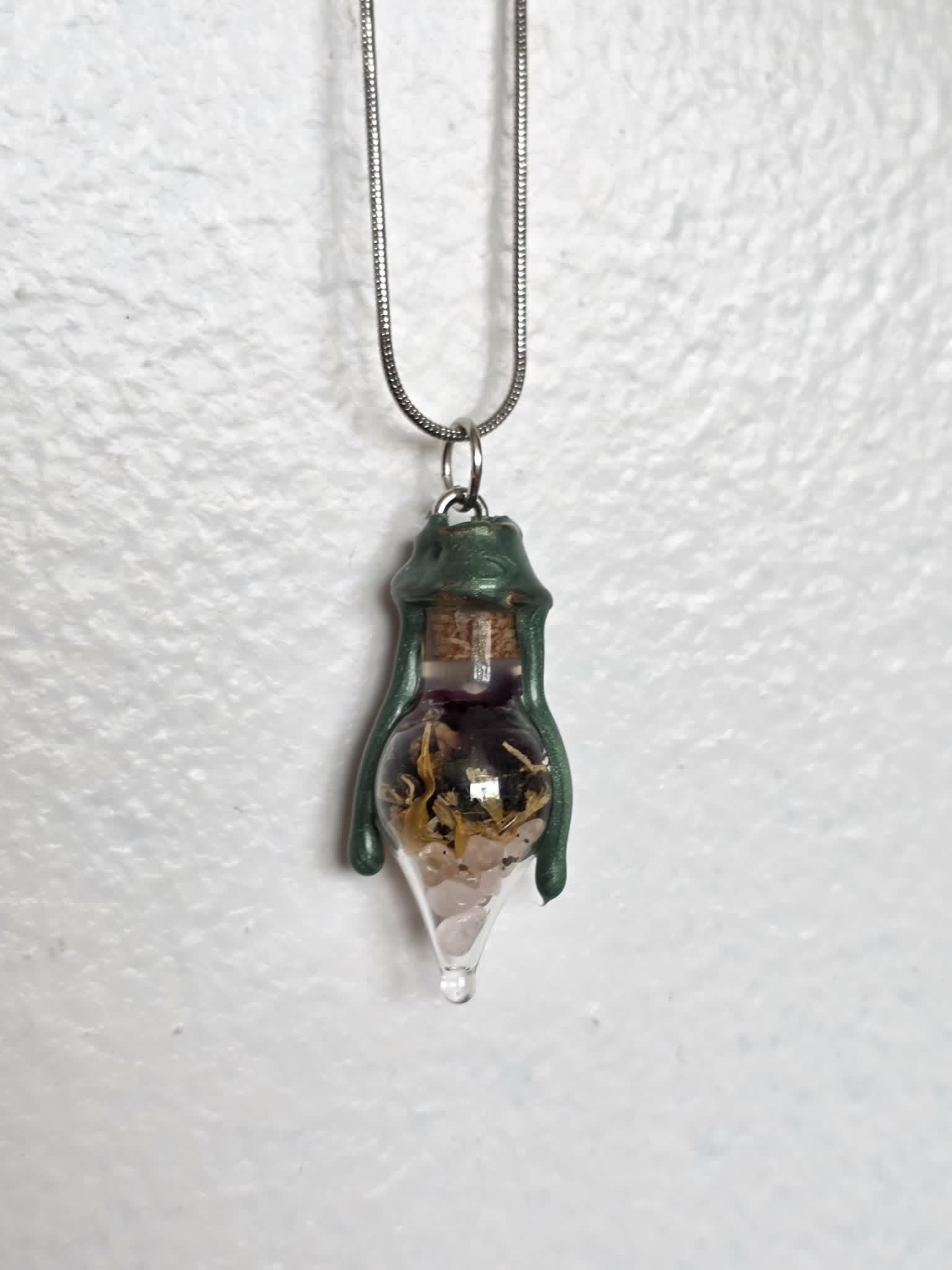 Intentional Spell Jar Necklace • Handmade Ritual Pendant for Protection, Love, Healing &amp; Custom Intentions