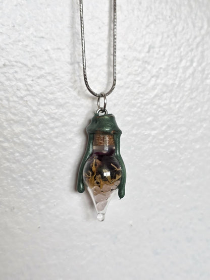 Intentional Spell Jar Necklace • Handmade Ritual Pendant for Protection, Love, Healing &amp; Custom Intentions