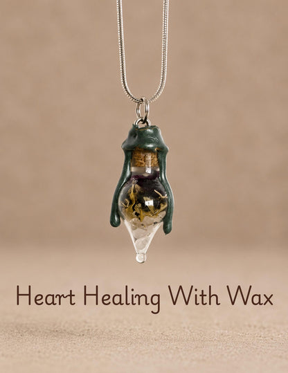 Intentional Spell Jar Necklace • Handmade Ritual Pendant for Protection, Love, Healing &amp; Custom Intentions