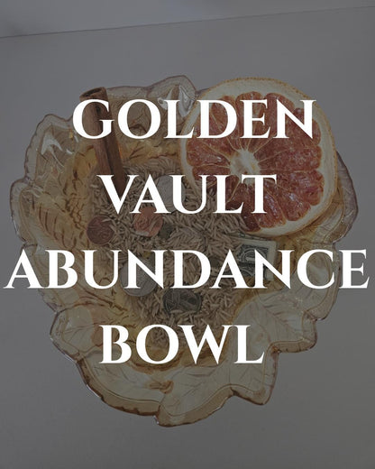Vintage Amber Carnival Glass Abundance Bowl Kit | Prosperity Ritual Set, Wealth Manifestation Altar
