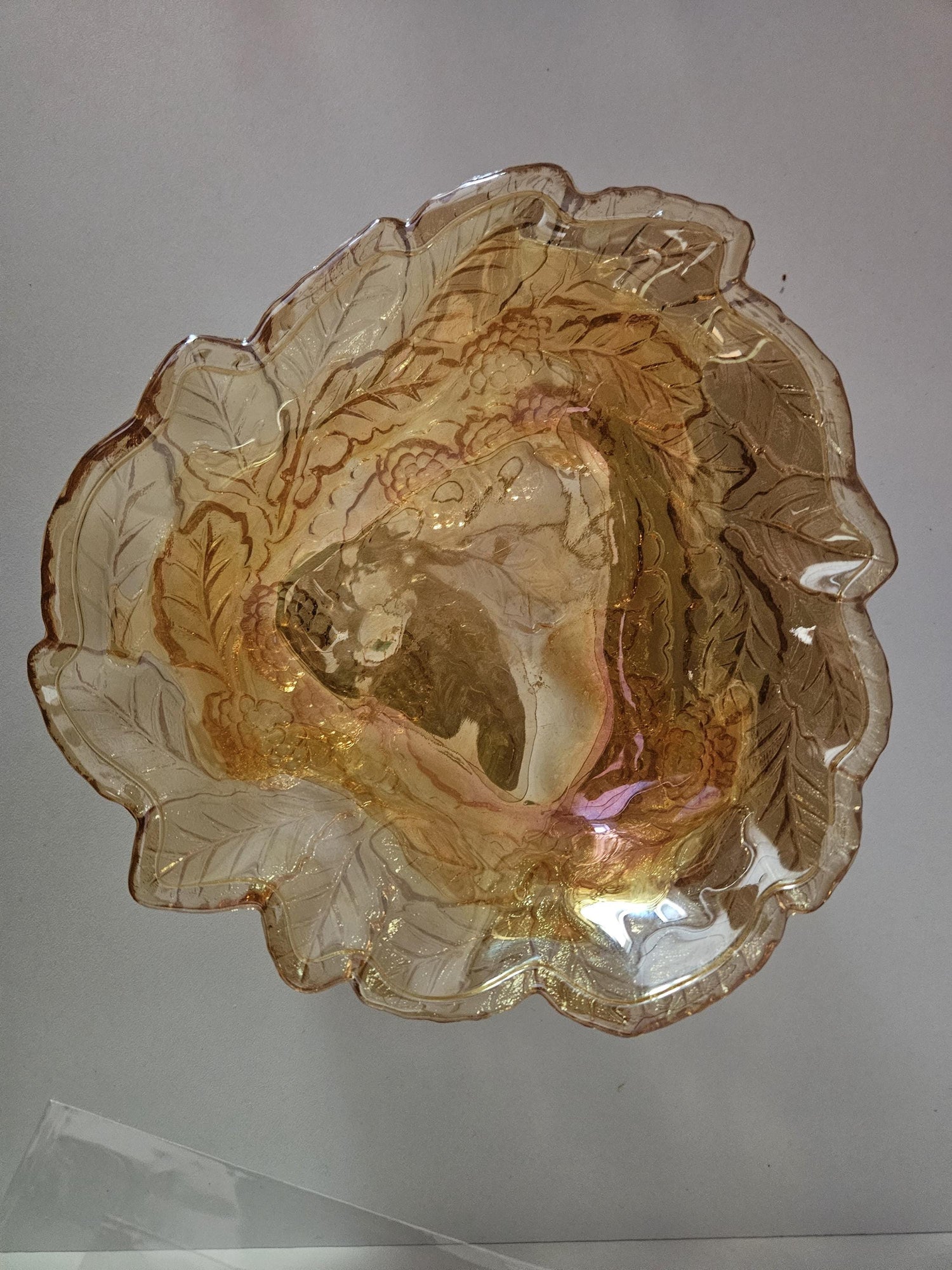 Vintage Amber Carnival Glass Abundance Bowl Kit | Prosperity Ritual Set, Wealth Manifestation Altar