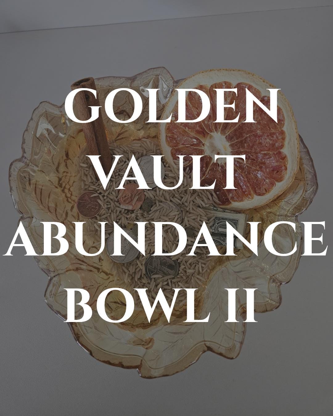 Vintage Amber Carnival Glass Abundance Bowl Kit | Prosperity Ritual Manifestation Altar
