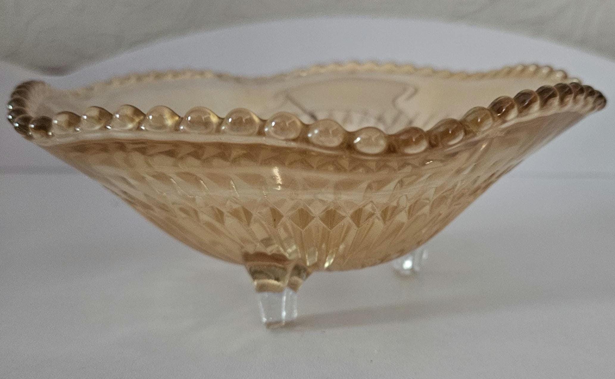 Vintage Amber Carnival Glass Abundance Bowl Kit | Prosperity Ritual Manifestation Altar