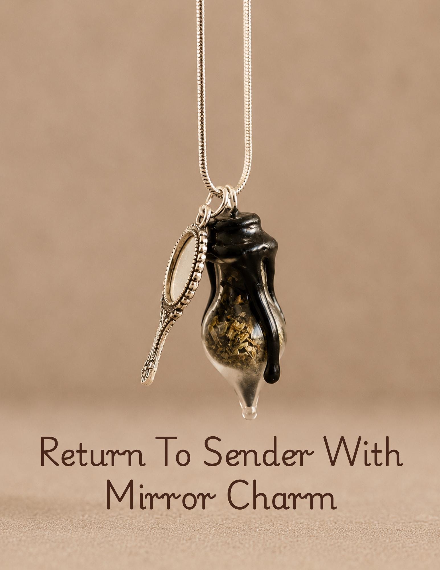 Intentional Spell Jar Necklace • Handmade Ritual Pendant for Protection, Love, Healing &amp; Custom Intentions