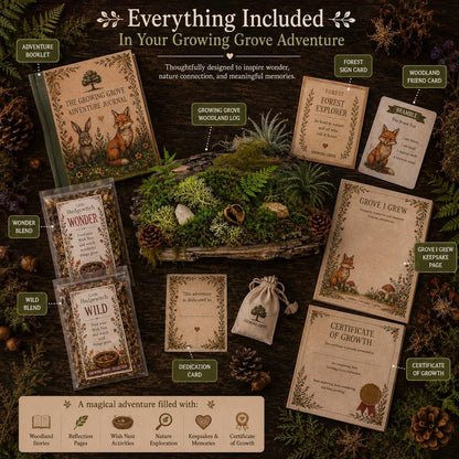 Tiny Treasures Adventure Kit | Gratitude Nature Discovery Activity for Kids | Woodland Companion Gift | Growing Grove Collection for Kids