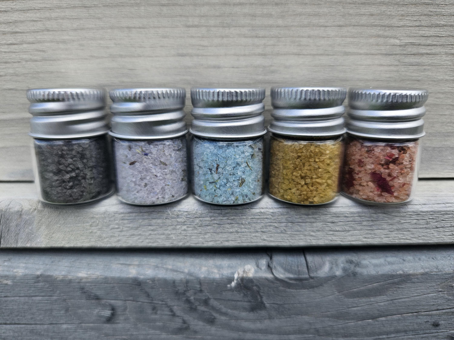 Ritual Salt Sample Set | Moon Phase Herbs, Crystals for Protection, Prosperity, Intuition