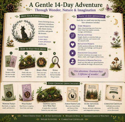 Tiny Treasures Adventure Kit | Gratitude Nature Discovery Activity for Kids | Woodland Companion Gift | Growing Grove Collection for Kids
