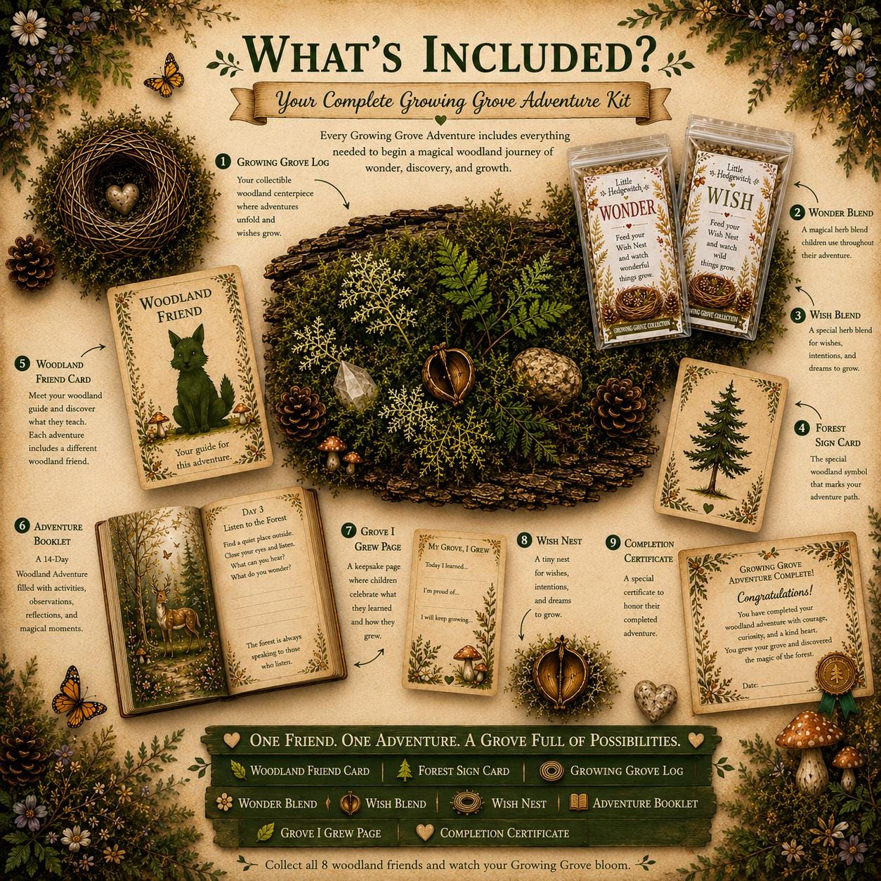 Kindness in Bloom Adventure Kit | Kindness Empathy Activity for Kids | Deer Companion Gift | Growing Grove Collection | Nature Gift For Kid