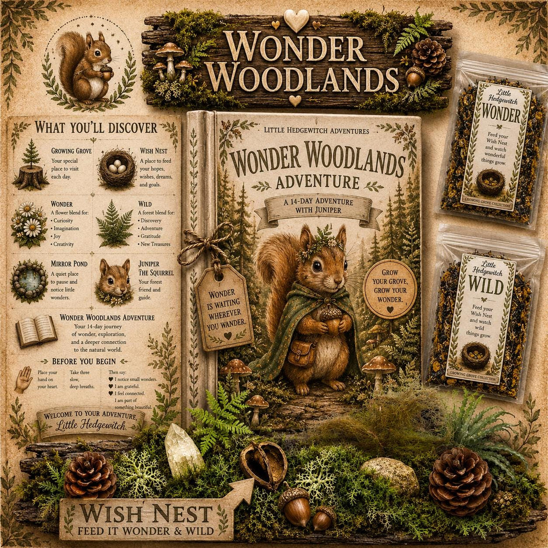 Wonder Woodlands Adventure Kit | Nature Exploration Activity for Kids | Curiosity &amp; Discovery Gift | Growing Grove Collection