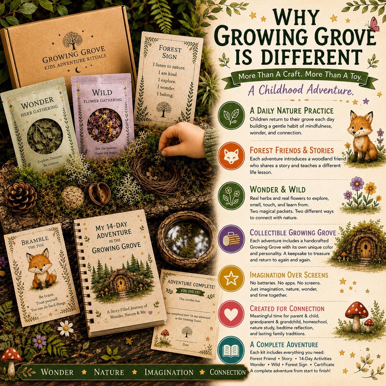 Bright Beginnings Adventure Kit | Growth Mindset Nature Activity for Kids | Rabbit Companion Gift | Growing Grove Collection | Nature Kit
