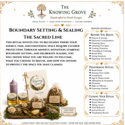 Boundary Setting and Sealing Ritual Spell Kit, Handmade with Natural Homegrown Herbs for Protection, Ethical and Sustainable Witchcraft Gift