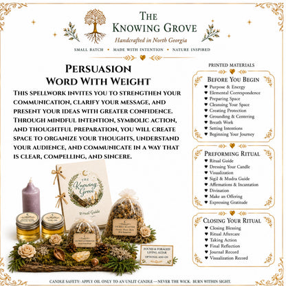 Persuasion Spell Kit | Strengthen Influence, Charisma, Communication (PDF Guide)