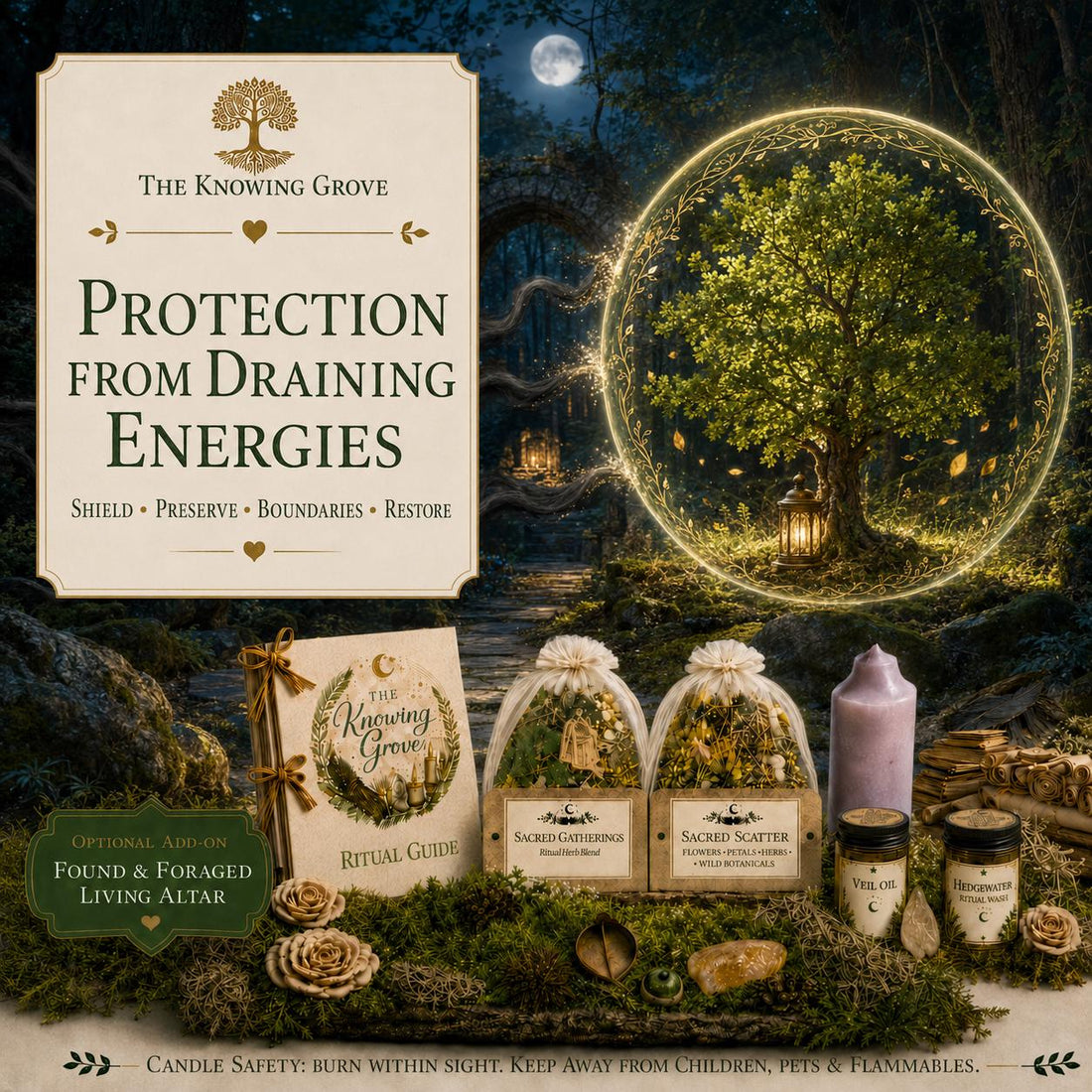 Protection from Draining Energies Spellwork Guide | Empath Shielding, Aura Protection and Energetic Boundaries | Witchcraft PDF