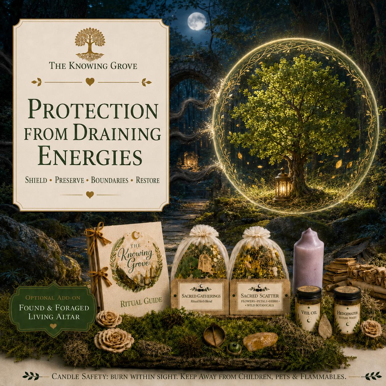 Protection from Draining Energies Spellwork Guide | Empath Shielding, Aura Protection and Energetic Boundaries | Witchcraft PDF