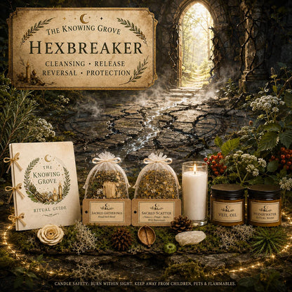 Hex Breaker and Curse Protection Ritual Spell Kit, Handmade with Natural Homegrown Herbs, Ethical and Sustainable Spiritual Witch Gift Set