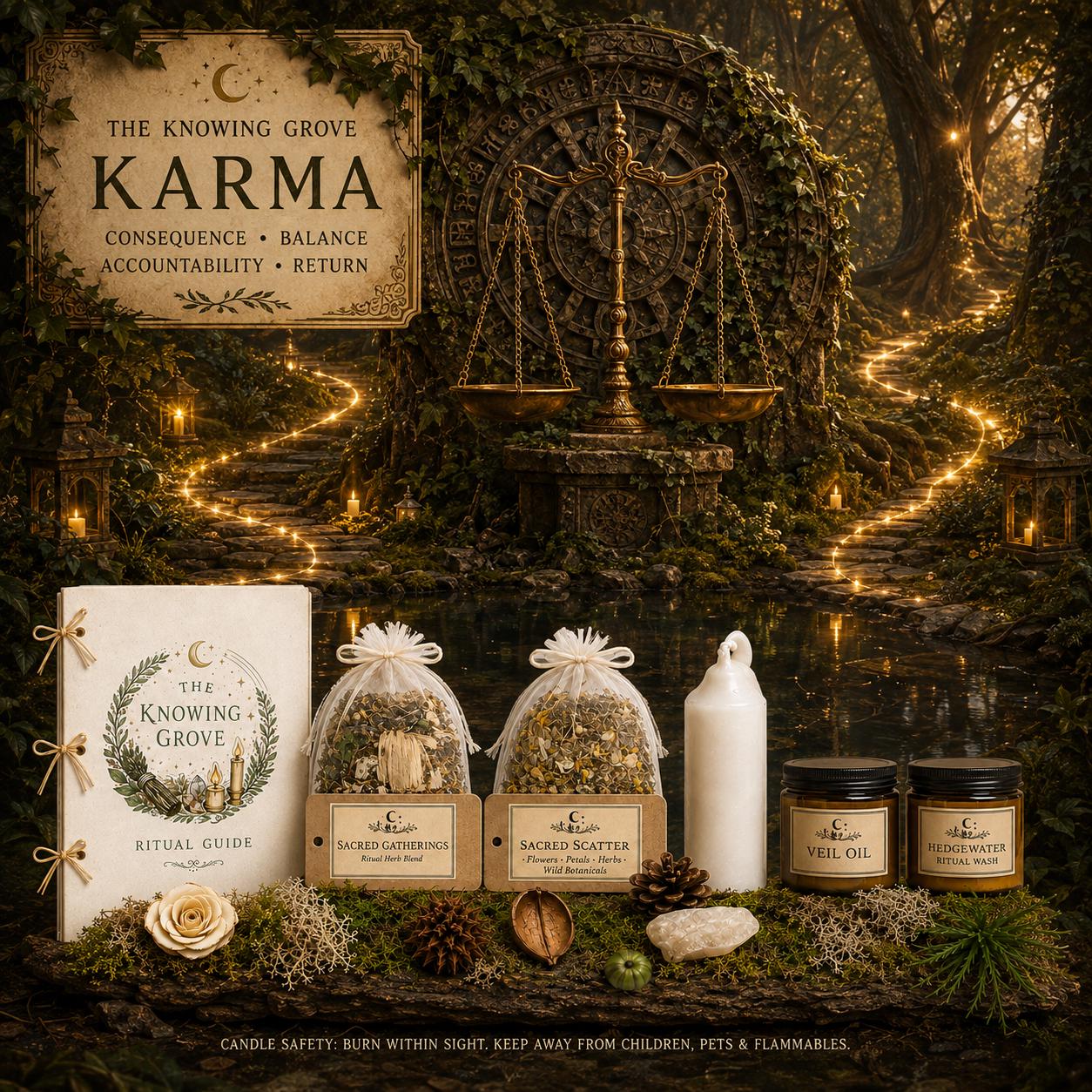 Karma Spellwork Ritual Kit | Karmic Balance, Spiritual Accountability (PDF Pattern)