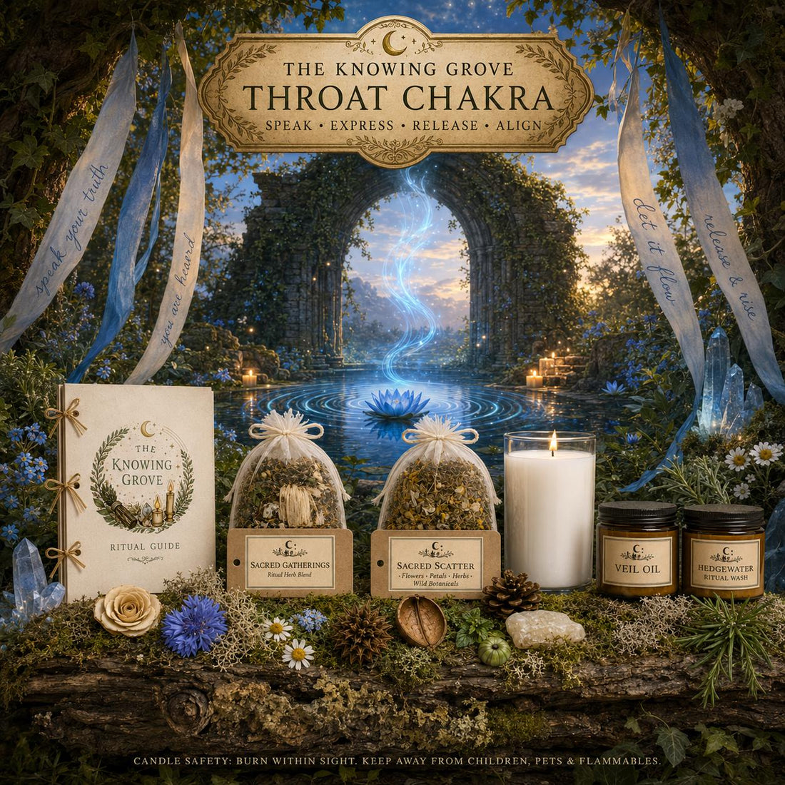 Throat Chakra Spellwork Guide – Truth in Bloom, Clear Communication (PDF)