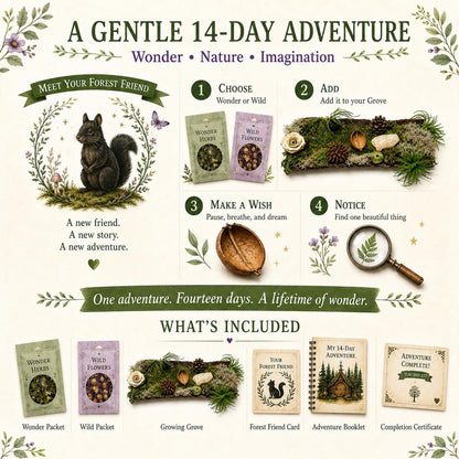 Brave Heart Adventure Kit | Bravery Confidence Building Nature Activity for Kids | Fox Companion | Growing Grove Collection