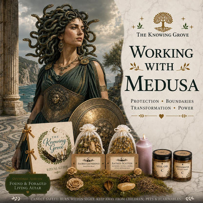 Medusa Spell Kit, Protection and Boundary Spellwork, Shadow Work, Greek Mythology Altar Tools, Dark Feminine Magic, Beginner Witchcraft Kit
