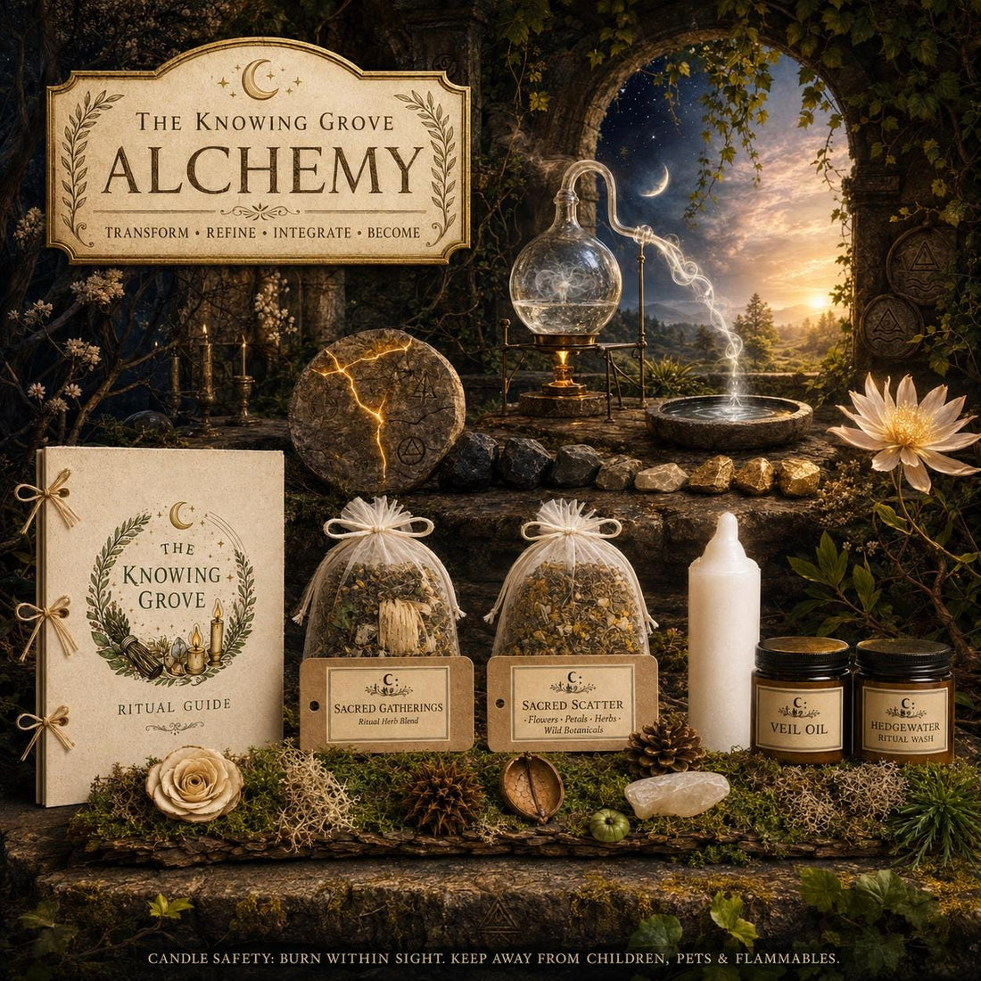 Alchemy Spell Kit, Lead Into Gold Transformation, Personal Growth Ritual Tools