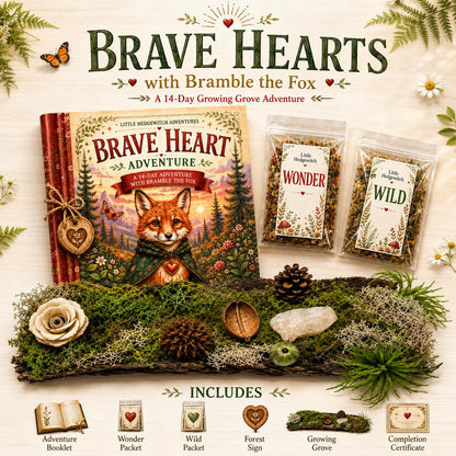 Brave Heart Adventure Kit | Bravery Confidence Building Nature Activity for Kids | Fox Companion | Growing Grove Collection